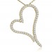 1.30 ct Round Cut Diamond Heart Shape Pendant Necklace (G Color SI-1 Clarity) in 14 kt Yellow Gold